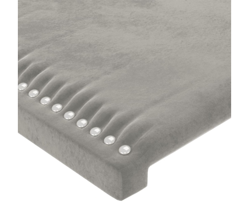 vidaXL Cabecero de terciopelo gris claro 93x23x78/88 cm