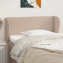 Cabecero de cuero sintético color capuchino 93x23x78/88 cm
