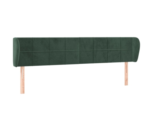 vidaXL Cabecero de terciopelo verde oscuro 163x23x78/88 cm