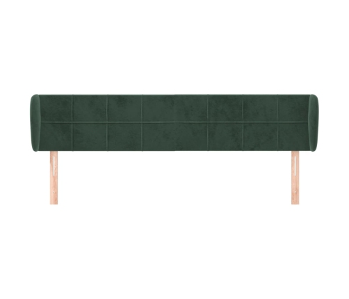 vidaXL Cabecero de terciopelo verde oscuro 163x23x78/88 cm