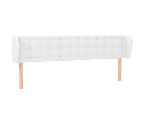 vidaXL Cabecero de cuero sintético blanco 163x23x78/88 cm