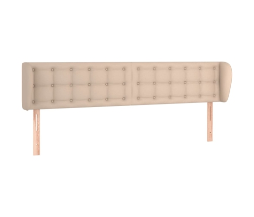 Cabecero de cuero sintético color capuchino 183x23x78/88 cm