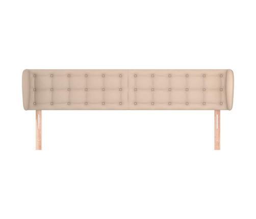 Cabecero de cuero sintético color capuchino 183x23x78/88 cm