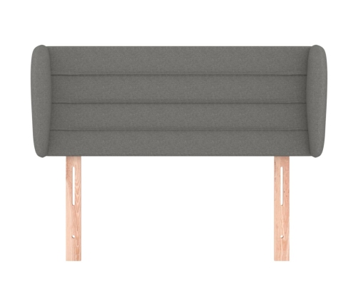 Cabecero de tela gris oscuro 93x23x78/88 cm