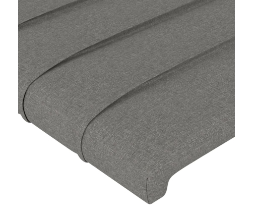 Cabecero de tela gris oscuro 93x23x78/88 cm