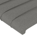 Cabecero de tela gris oscuro 93x23x78/88 cm