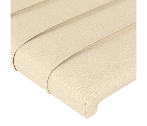 vidaXL Cabecero de tela color crema 163x23x78/88 cm