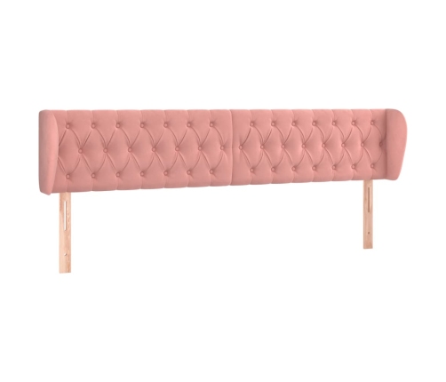 vidaXL Cabecero de terciopelo rosa 203x23x78/88 cm