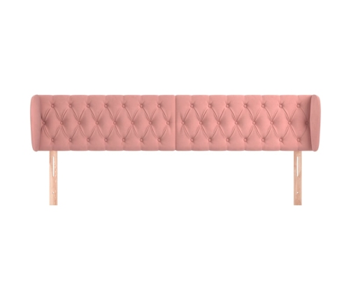 vidaXL Cabecero de terciopelo rosa 203x23x78/88 cm