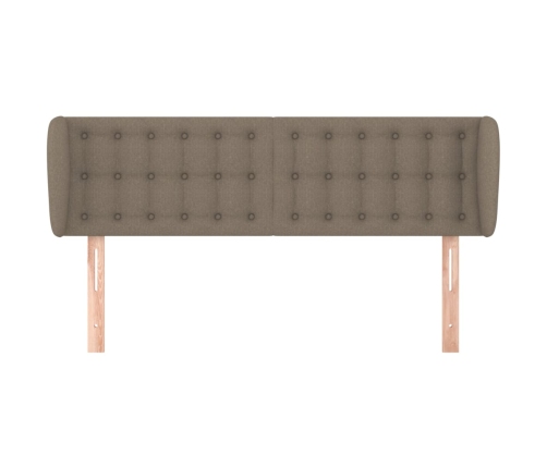 Cabecero de tela gris taupe 147x23x78/88 cm