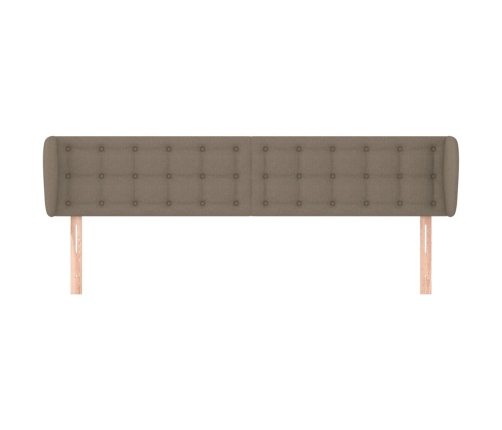 Cabecero de tela gris taupe 183x23x78/88 cm