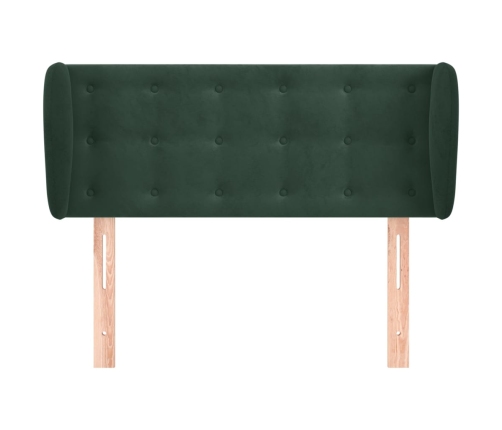 Cabecero de terciopelo verde oscuro 83x23x78/88 cm