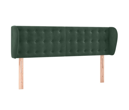 vidaXL Cabecero de terciopelo verde oscuro 147x23x78/88 cm