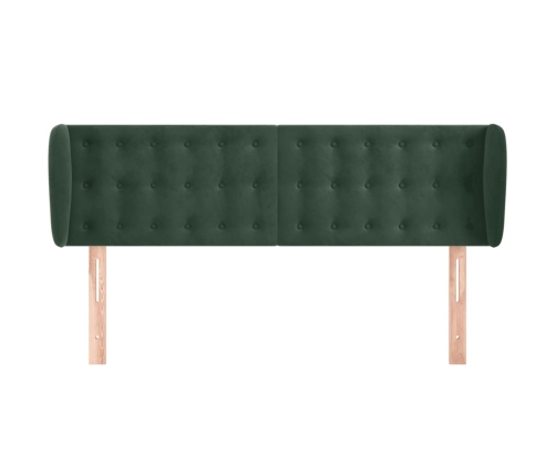 vidaXL Cabecero de terciopelo verde oscuro 147x23x78/88 cm