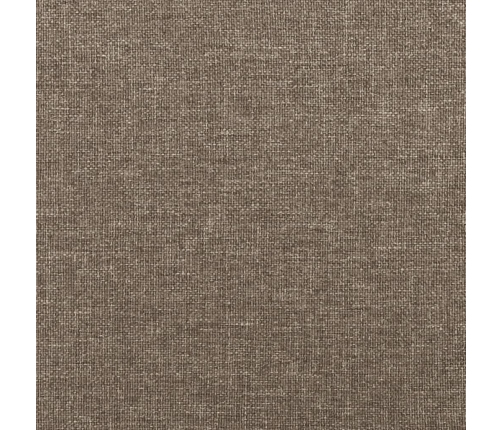 Cabecero con orejas de tela gris taupe 83x23x118/128 cm