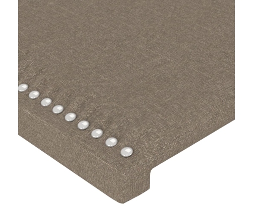 vidaXL Cabecero con orejas de tela gris taupe 93x23x118/128 cm