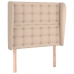 Cabecero con orejas cuero sintético capuchino 93x23x118/128 cm