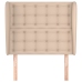 Cabecero con orejas cuero sintético capuchino 93x23x118/128 cm