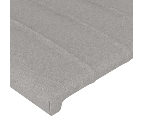 vidaXL Cabecero con orejas de tela gris claro 147x23x118/128 cm