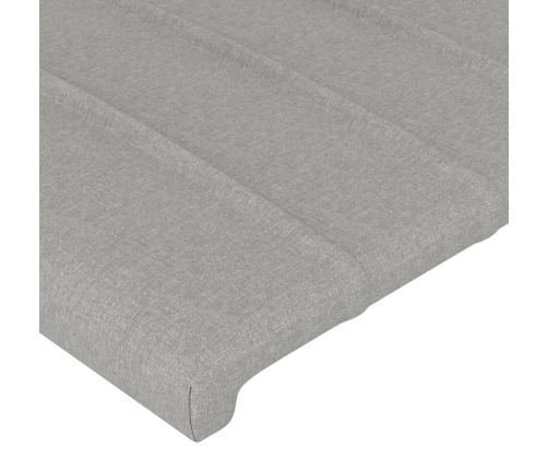 vidaXL Cabecero con orejas de tela gris claro 163x23x118/128 cm