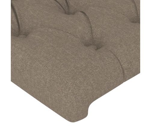 vidaXL Cabecero con orejas de tela gris taupe 147x23x118/128 cm