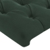 Cabecero con orejas de terciopelo verde oscuro 103x23x118/128cm