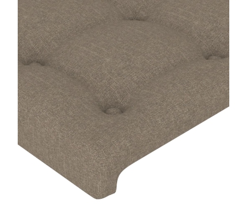 vidaXL Cabecero con orejas de tela gris taupe 183x23x118/128 cm