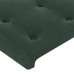 vidaXL Cabecero con orejas de terciopelo verde oscuro 93x23x118/128 cm