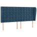 Cabecero con orejas de terciopelo azul oscuro 203x23x118/128 cm