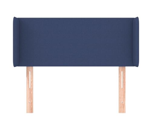 Cabecero de tela azul 83x16x78/88 cm