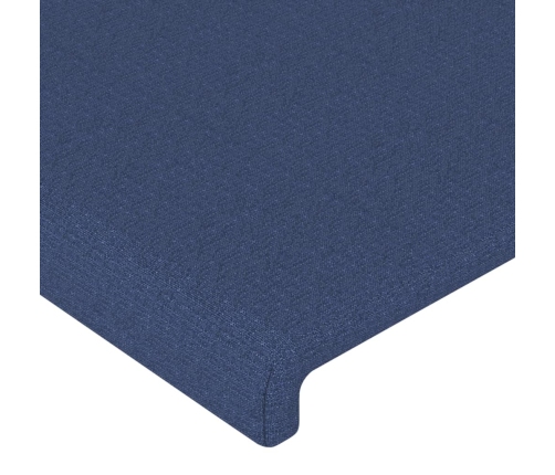Cabecero de tela azul 83x16x78/88 cm