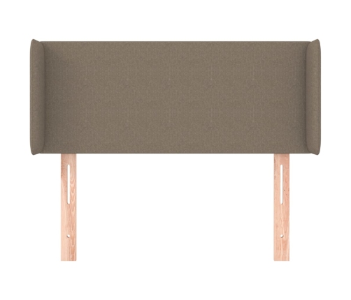 Cabecero de tela gris taupe 93x16x78/88 cm