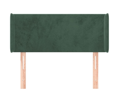 Cabecero de terciopelo verde oscuro 83x16x78/88 cm