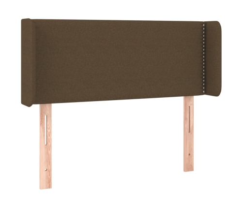 Cabecero de tela gris oscuro 103x16x78/88 cm