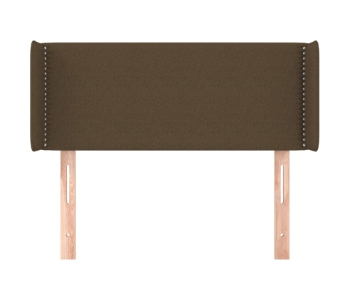 Cabecero de tela gris oscuro 103x16x78/88 cm