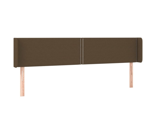 Cabecero de tela gris oscuro 183x16x78/88 cm