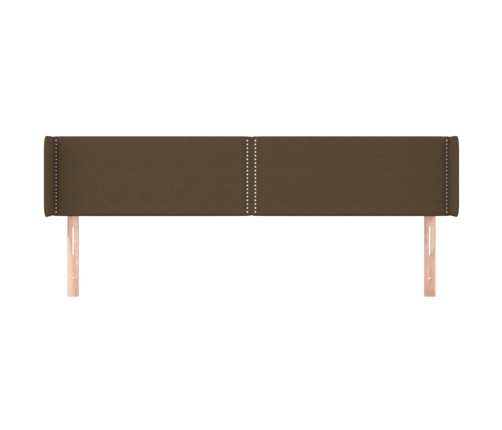 Cabecero de tela gris oscuro 183x16x78/88 cm