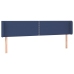 Cabecero de tela azul 203x16x78/88 cm