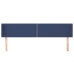 Cabecero de tela azul 203x16x78/88 cm