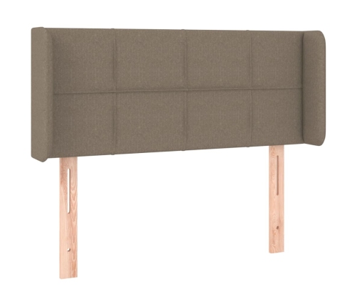 Cabecero de tela gris taupe 83x16x78/88 cm