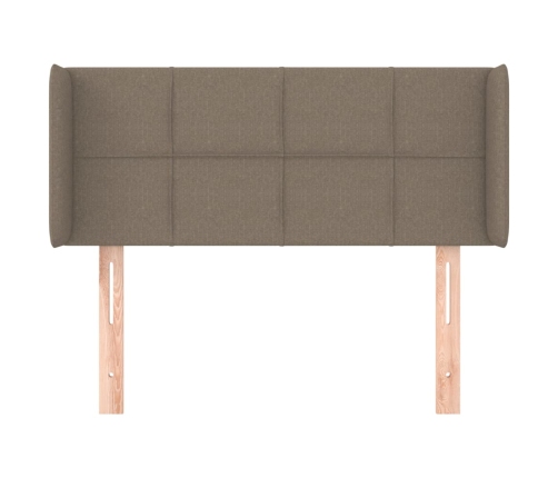 Cabecero de tela gris taupe 83x16x78/88 cm