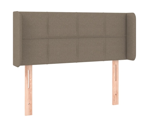 Cabecero de tela gris taupe 93x16x78/88 cm