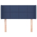 Cabecero de tela azul 93x16x78/88 cm