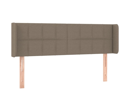 Cabecero de tela gris taupe 147x16x78/88 cm