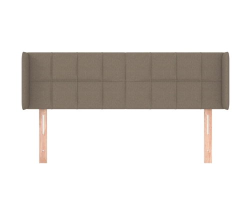 Cabecero de tela gris taupe 147x16x78/88 cm