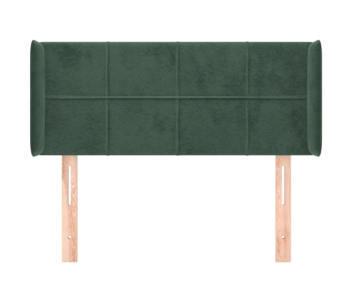 Cabecero de terciopelo verde oscuro 83x16x78/88 cm