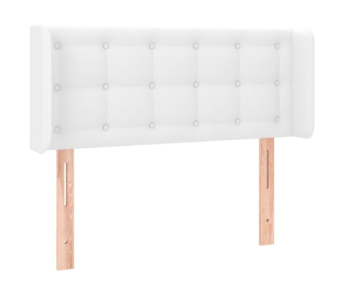 vidaXL Cabecero de cuero sintético blanco 83x16x78/88 cm