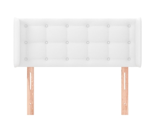 vidaXL Cabecero de cuero sintético blanco 83x16x78/88 cm