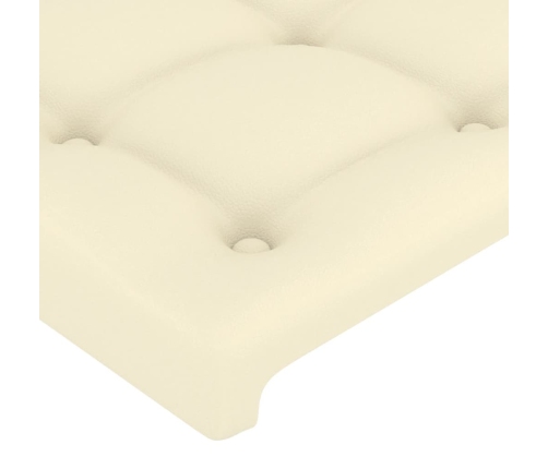 vidaXL Cabecero de cuero sintético color crema 103x16x78/88 cm