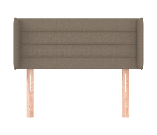 Cabecero de tela gris taupe 83x16x78/88 cm